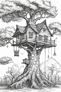 dibujo casa con forma de arbol