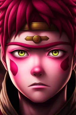 Portrait of gaara, from Naruto anime