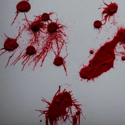 bloody murder scene, white background