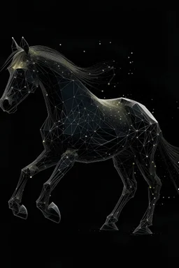 An illustration of a particle consisting of a horse