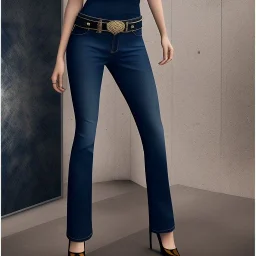 Poster of woman wearing Lee bootcut flex motion jeans