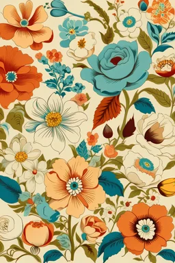 Retro-inspired designs such as vintage florals