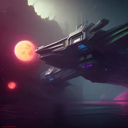 3d render, Rectangle Mothership, ridley scott style, high details, high contrast, long explosure, hyper realistic, color grading, bokeh, rectangle background, unreal engine 5, 8k