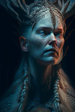 portrait of a viking woman, fractal, intricate, elegant, highly detailed, digital photography, subsurface scattering, cinematic lighting, by jheronimus bosch and james jean and greg rutkowski