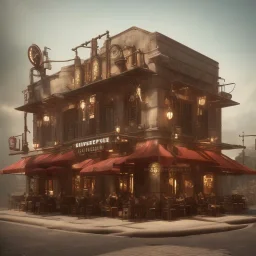 steampunk Starbucks cafe