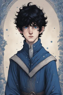 black hair freckles blue eyes young wizard beardsley