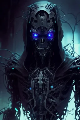 dark humanoid robot artificer futuristic assassin