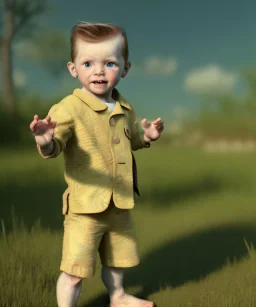 Van gogh toddler, full body, dramatic lighting, hyper realistic