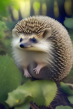 realistic nature photo of a hedgehog