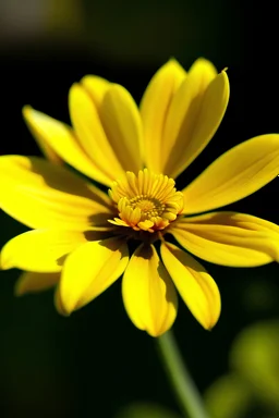 flor amarilla simple
