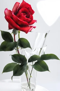 roses in clear vase, photograph