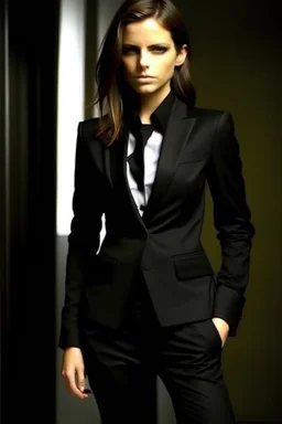 hot woman in black suit i said hot make her hotter hotter with bigger u no what i mean