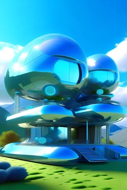 Futuristic dreamhome, futuristic, 2050, jeff Koons style