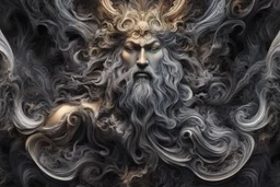 A captivating digital art piece portraying an abstract and mysterious Zeus, using dark hues and fluid shapes to convey the divine presence, (captivating digital art:1.4), (abstract and mysterious Zeus:1.5), (dark hues and fluid shapes:1.3), (expressive and divine ambiance:1.2), influenced by abstract interpretations of classical mythology and the enigmatic nature of the divine, trending on CGSociety, Intricate, Sharp focus, atmospheric lighting, (captivating:1.4), (godly ambiance:1.5)