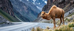 camel pig in the mountain pass