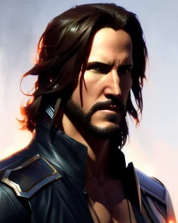 "matt mercer, full-scale head and shoulders portrait, 8k resolution concept art portrait by Greg Rutkowski, Artgerm, WLOP, Alphonse Mucha dynamic lighting hyperdetailed intricately detailed Splash art trending on Artstation triadic colors Unreal Engine 5 volumetric lighting Splash art fantasy