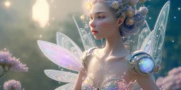 crystal subtle flower in a galactic ambiance beautiful fairy, transparent, delicate colors, in the foreground, full of details, smooth，soft light atmosphere, light effect，vaporwave colorful, concept art, smooth, extremely sharp detail, finely tuned detail, ultra high definition, 8 k, unreal engine 5, ultra sharp focus