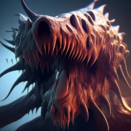 Fluid ink nightmare creature, big open mouth eith many teeth, long claws,unreal engine 5, 8k resolution, photorealistic, ultra detailed