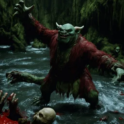 Ogre Lifting Lizard above a Rivers of Blood from Pan's Labyrinth (2006)