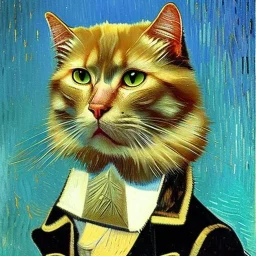 Portrait of a cat by Van Gogh