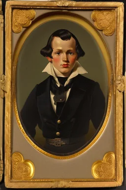 Extremely rich dutch young man portrait 1840s