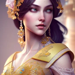 wonderful princess of fractals, hyper detailed, background intricate and detailed, ornate 8 k gorgeous intricate detailed, octane render