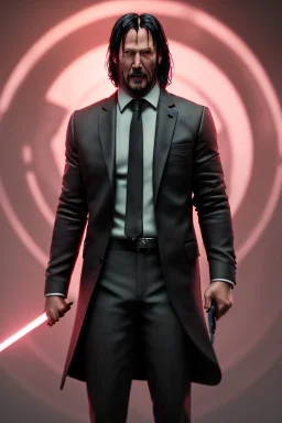  john wick, dramatic lighting, hyper-realistic, full body, Delorean