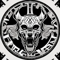 logo with the letter R end N, black and white
