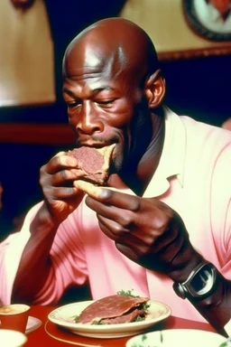 michael jordan eating ham by itself