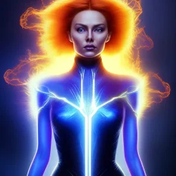 Dark Phoenix, X-Men , Jean Gray. hyperfantastic,hyperscifi,unreal engine,3D,best colours,deep purple . fire theme .blue neon smoke.cinamatic,full cinematic lights.beautiful body and hands details,beautiful face details,8k,hyperdetails.by alan parker.ann dittman