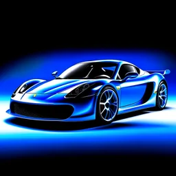 SPORTS CAR IN BLUE