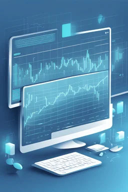 Advanced Trading Strategies and Analysis, flat light blue style
