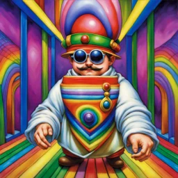 fantasy 90's tcg art of a rainbow prism