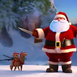 bloody axe battle with santa claus