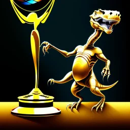 A dinosaur wins an Emmy Award