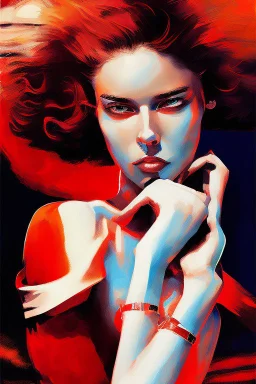 Abstract art in the style of jack vettriano