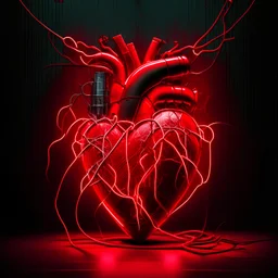 red electric heart