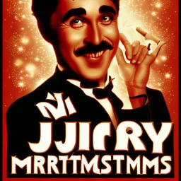 Poster for a Christmas movie directed by Charlie Chaplin