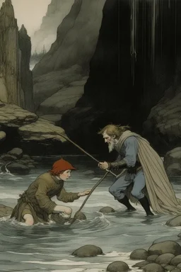 Grim the fisherman saves the young Prince Havelock