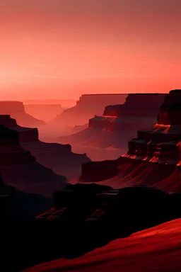 atardecer minimalista en el gran cañon estados unidos