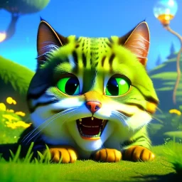 cute 3d cgi disney animation style cat, 8k resolution, ultra hyperdetailed, Unreal Engine 5, very small details, realistic, normal colours, realistic lighting