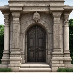 The ornate gateway marks the boundary of a significant noble holding, though the weathered stonework and modest maintenance suggest a family of respectable but not exceptional wealth. The three-person security detail demonstrates the privatised nature of law enforcement beyond the capital's immediate environs – landed families maintain their own armed personnel for property protection, dispute resolution, and deterrence against banditry. These guards wear standardised armour and carry modern wea