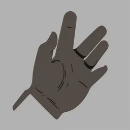 a simple logo of an hand thumb up, line, flat, vector icon