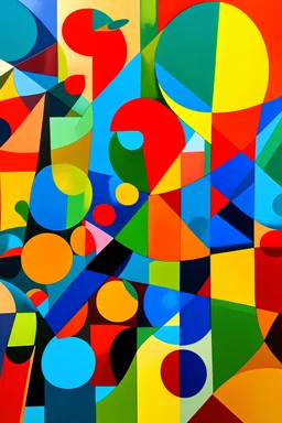 abstract biggest SHAPES acrylic painting