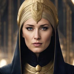 Her face, serene yet enigmatic, reveals the secrets of the Bene Gesserit training. A hint of a smile plays at the corners of her lips, a subtle acknowledgment of the power she wields. Her mind, honed through years of mental and physical discipline, allows her to perceive the subtlest nuances of the ship's operations.