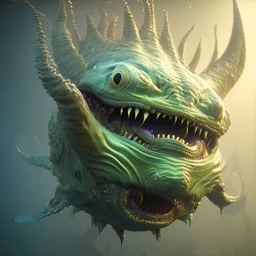 fluid ink angler fish creature, unreal engine 5, 8k resolution, photorealistic, ultra detailed