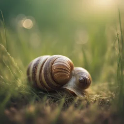 mummified snail mumie in long grass ,bokeh like f/0.8, tilt-shift lens 8k,*-