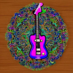 guitar PEACE SIGN psychedelic hippie trippy acid LSD PEACE GUITAR