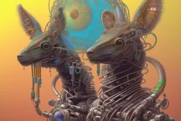 a wirepunk portrait of a spiritpunk animalpunk, highly detailed, sacred geometrypunk, mathematicspunk, snakepunk, cablepunk, vibrantpunk, waterpunk, grungepunk colors, artpunk art by sam curry