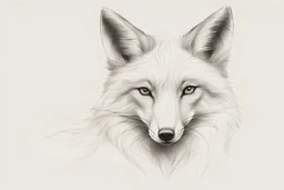 faint sketch of a fox’s head